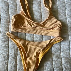 Vitamin A Sienna Tank Iced Mango (yellow) EcoRib bikini